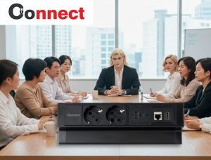 مدیریت برق و اتصالات با پریزهای رومیزی برند کانکت